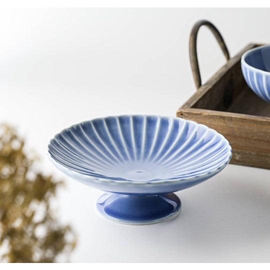 日本製 美濃燒 高腳甜點盤|蛋糕盤 點心盤 甜品盤 水果盤 拍照道具 - 富士通販