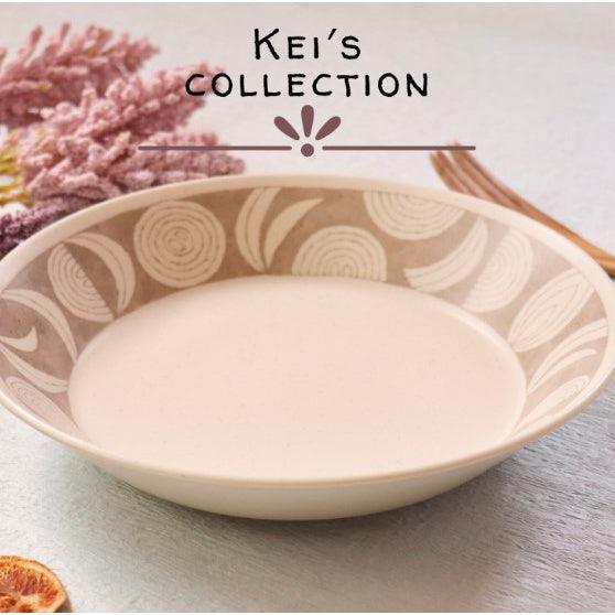 日本製 職人手繪 不規則圓型瓣片餐盤|沙拉 咖哩 主菜 義大利麵 - 富士通販