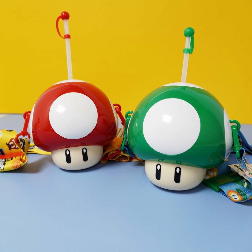 日本限定 瑪利歐 蘑菇水壺|紅色 綠色 - 富士通販