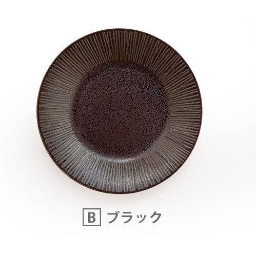 日本製 復古黑細線餐盤|沙拉 咖哩 義大利麵 生蠔 生魚片 - 富士通販