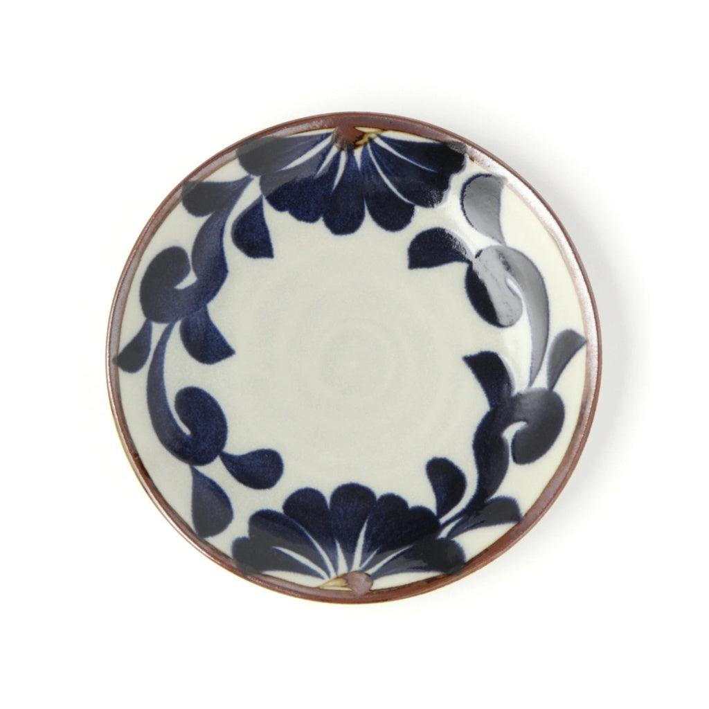 日本製 藍彩唐草餐盤|前菜 炸物 點心 甜點 麵包 沙拉盤 - 富士通販