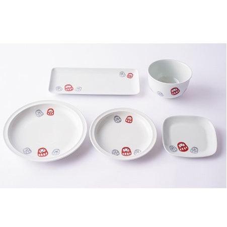 日本製 天龍窯 可愛小達摩|餐碗 圓盤 方盤 丼飯碗 - 富士通販