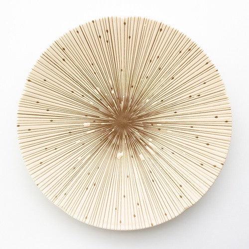 日本製 美濃燒 千段十草 陶瓷盤|深盤 菜盤 水果盤 - 富士通販