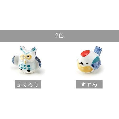 日本製 貓頭鷹 麻雀 陶瓷 筷架 筷子架|餐具架 日本筷架 - 富士通販