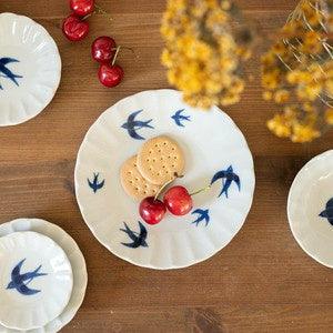 日本製 美濃燒 燕子 餐盤禮盒組|餐盤 點心盤 碟子 - 富士通販