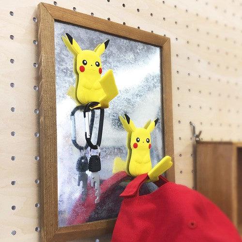 日本 寶可夢 無痕 皮卡丘 掛勾 掛鉤|牙刷架 鑰匙掛鉤 小物收納 - 富士通販