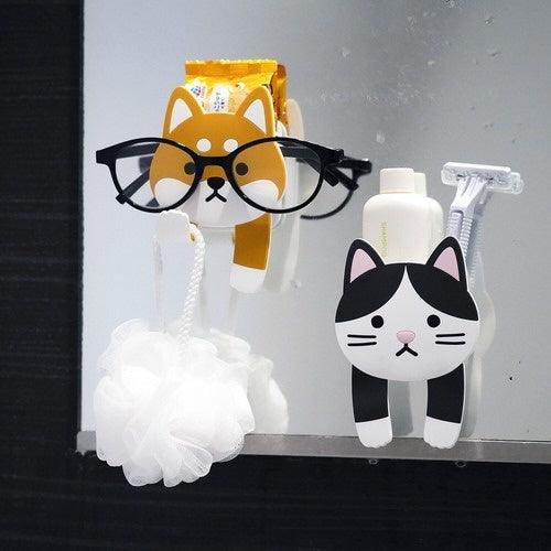 可愛動物吸著式無痕掛勾|收納 省空間 不留痕跡 - 富士通販