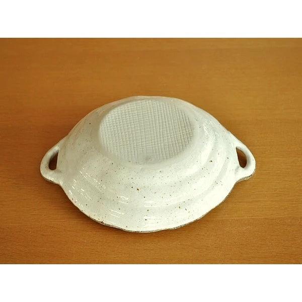 日本製 美濃燒 白唐津 雙耳咖哩盤|餐碗 餐盤 - 富士通販