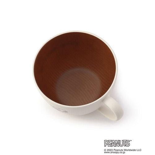 日本製 史努比 Snoopy 米白色輕量湯碗|露營碗 湯杯 馬克杯 - 富士通販