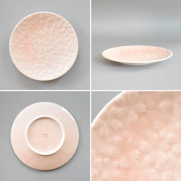 日本製 美濃燒 櫻花甜點盤|陶瓷盤 水果盤 蛋糕盤 - 富士通販