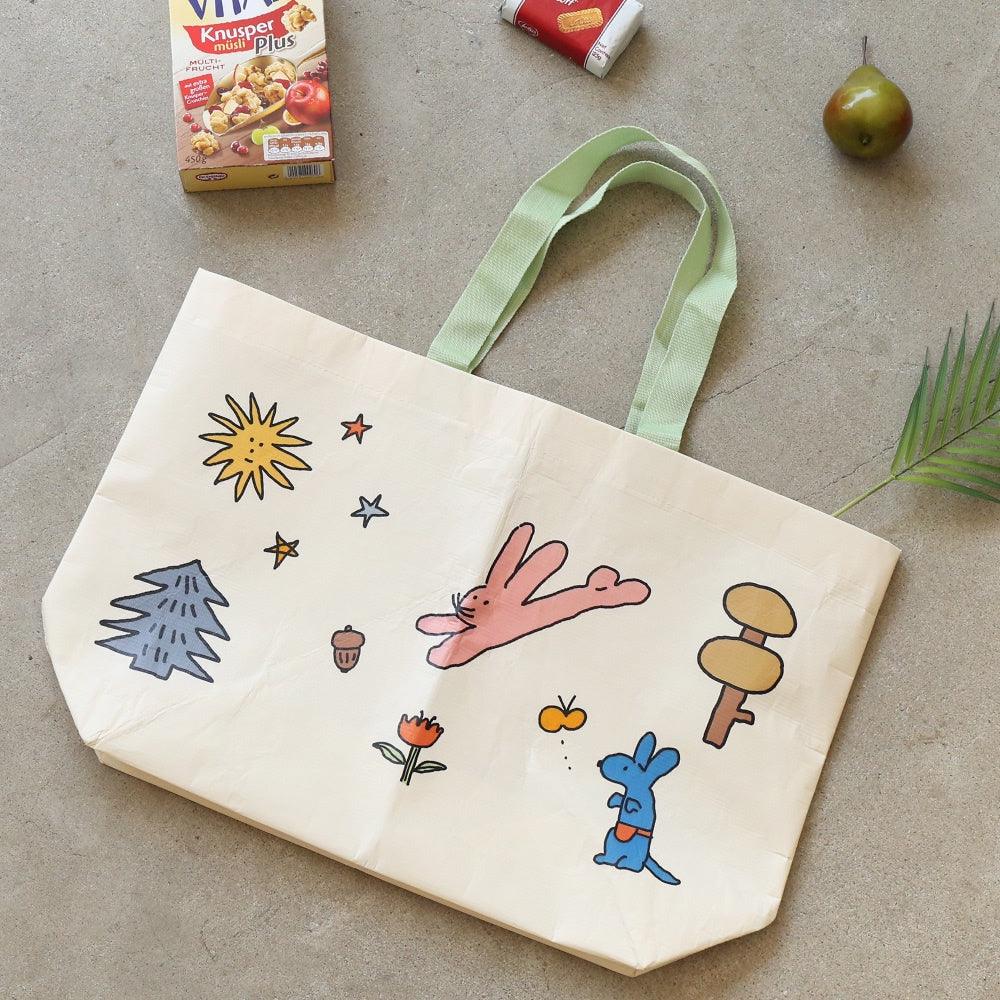 韓國 Romane 熊熊 森林 環保購物袋|大容量 防水 - 富士通販