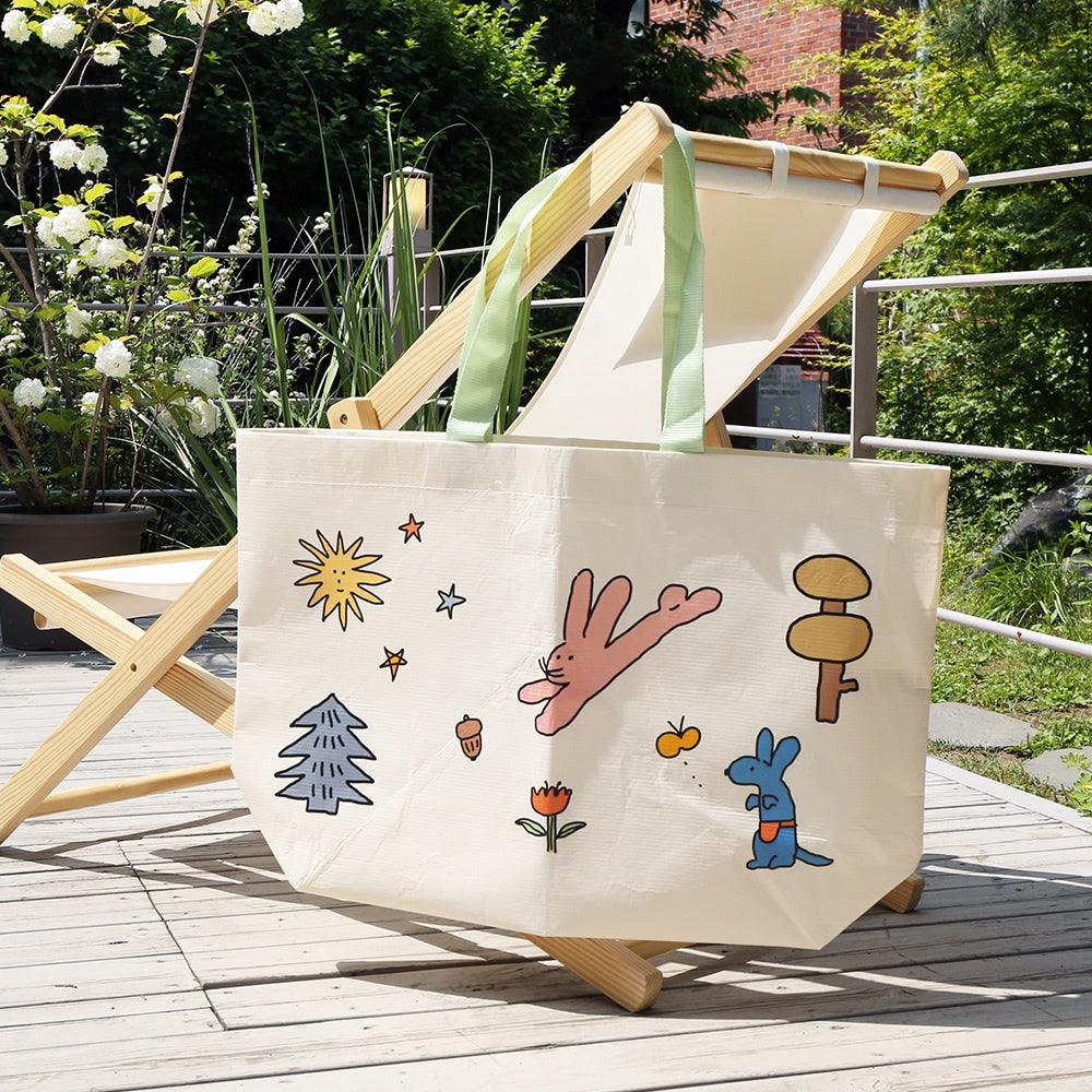 韓國 Romane 熊熊 森林 環保購物袋|大容量 防水 - 富士通販