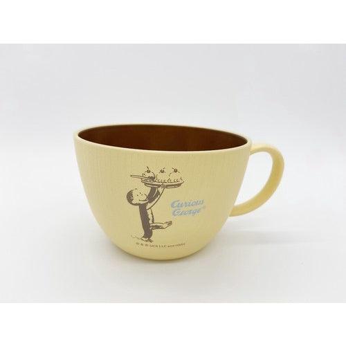 日本製 好奇猴喬治 木紋 湯碗 湯杯|露營餐具 兒童餐具 - 富士通販