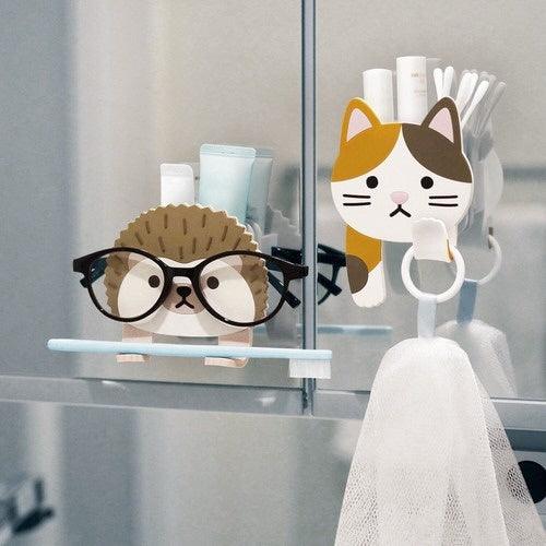 可愛動物吸著式無痕掛勾|收納 省空間 不留痕跡 - 富士通販
