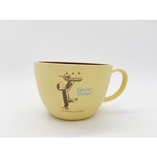 日本製 好奇猴喬治 木紋 湯碗 湯杯|露營餐具 兒童餐具 - 富士通販