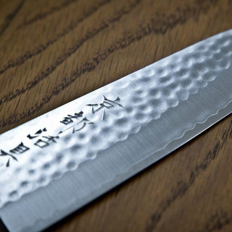 日本製 京都活具 三徳包丁|彩流 鎚目 全特種不鏽鋼 - 富士通販