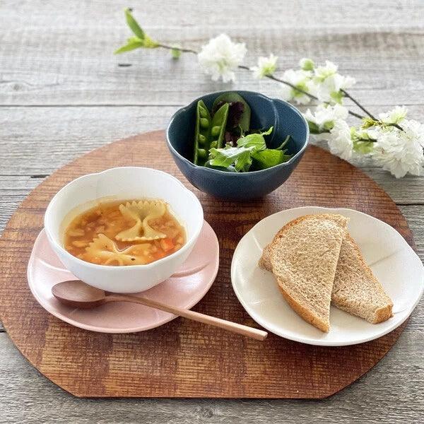 日本製 美濃燒 花形陶瓷甜點盤|蛋糕盤 水果盤 - 富士通販