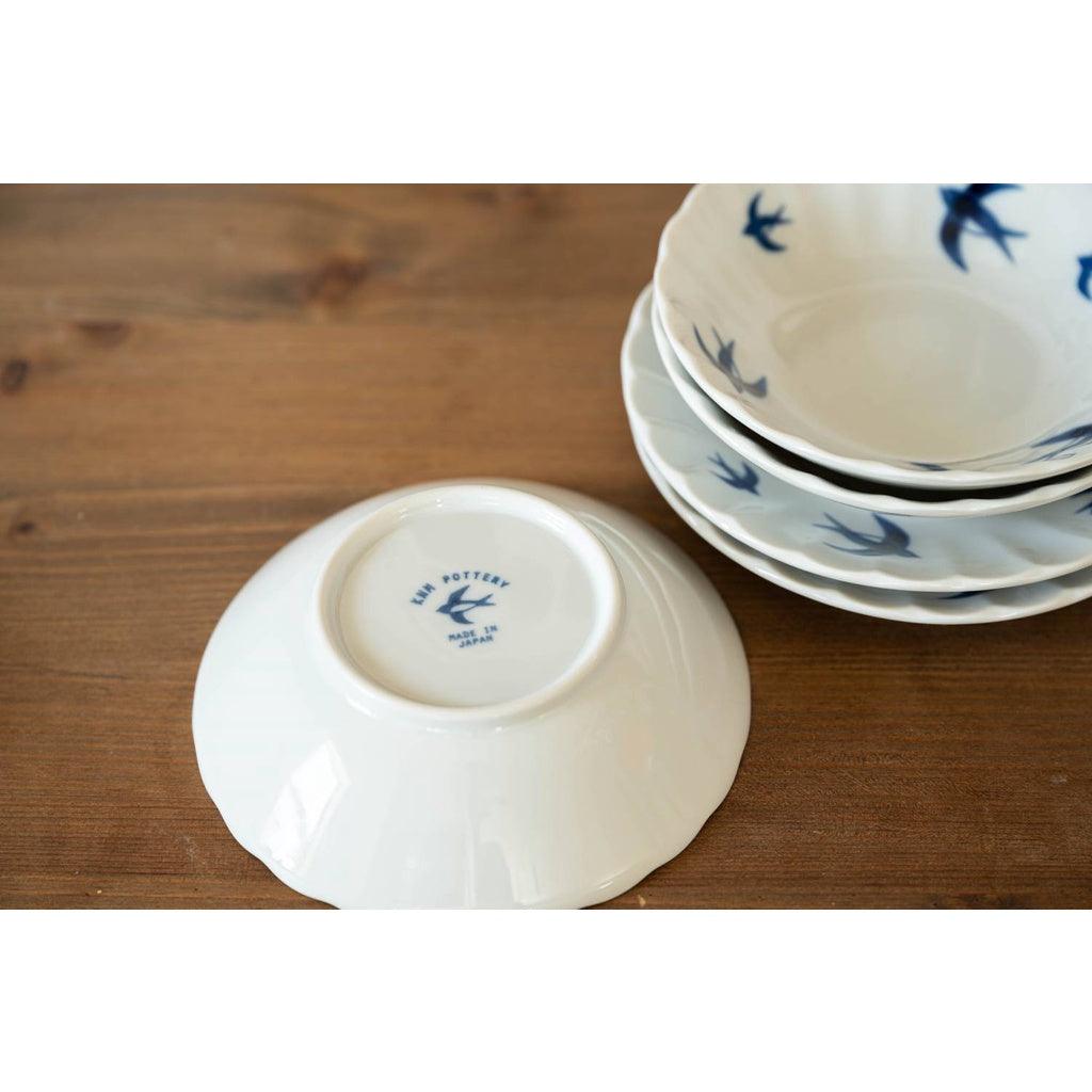 日本製 美濃燒 燕子 餐盤禮盒組|餐盤 點心盤 碟子 - 富士通販