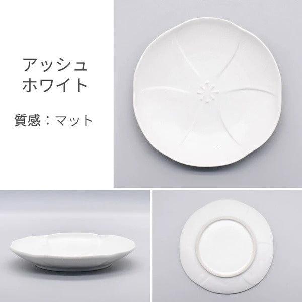 日本製 美濃燒 花形陶瓷甜點盤|蛋糕盤 水果盤 - 富士通販