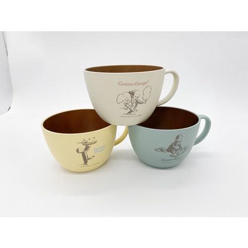 日本製 好奇猴喬治 木紋 湯碗 湯杯|露營餐具 兒童餐具 - 富士通販