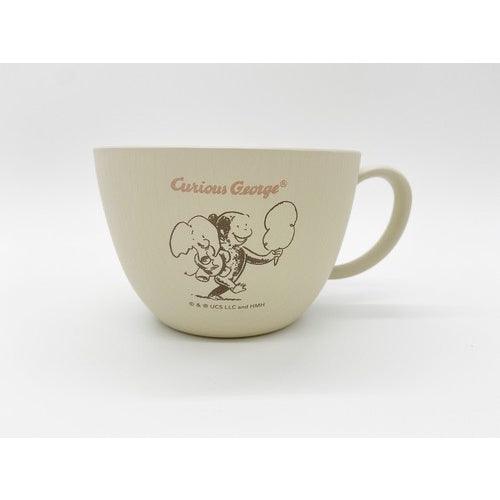 日本製 好奇猴喬治 木紋 湯碗 湯杯|露營餐具 兒童餐具 - 富士通販