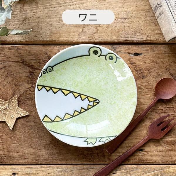 日本製 美濃燒 刺蝟 企鵝 鱷魚 小盤子|蛋糕盤 水果盤 兒童餐盤 - 富士通販