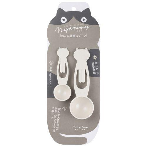 日本製 貝印 Nyammy 貓咪 量匙|量勺 奶粉湯匙 烘焙 - 富士通販