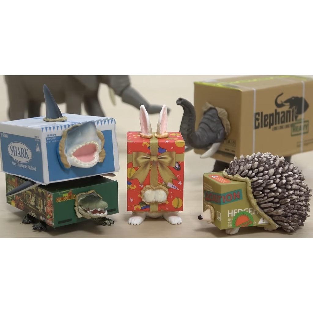 日本 T-arts 熊貓之穴 快遞包裹動物園 扭蛋|大象 鱷魚 鯊魚 刺蝟 兔子 - 富士通販