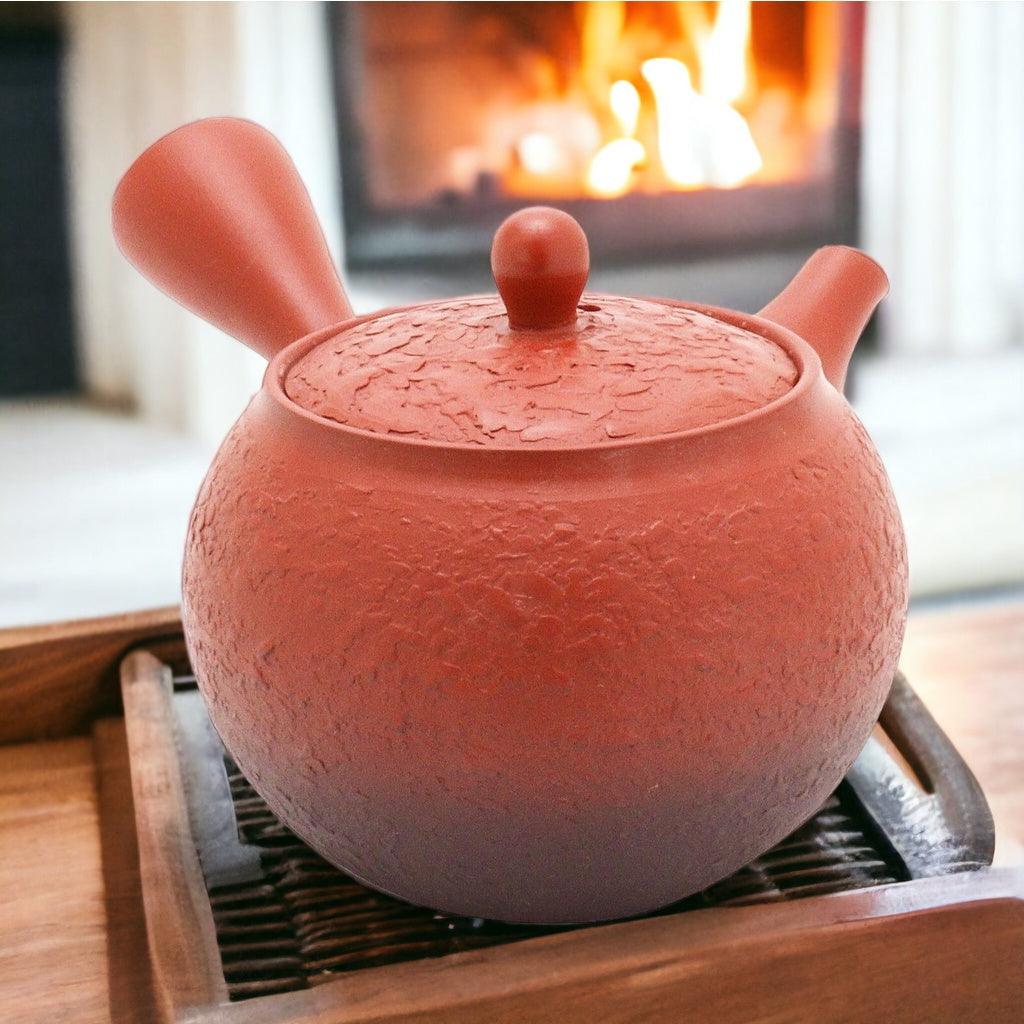 日本製 常華燒 竹春小丸黑灰 深蒸茶壺|側把壺 陶瓷茶壺 - 富士通販