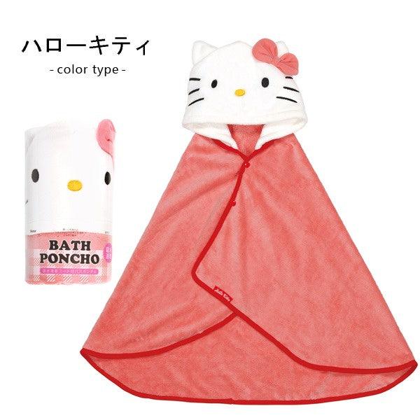 日本 Skater 兒童卡通連帽浴巾|日本熱銷 迪士尼 三麗鷗 - 富士通販