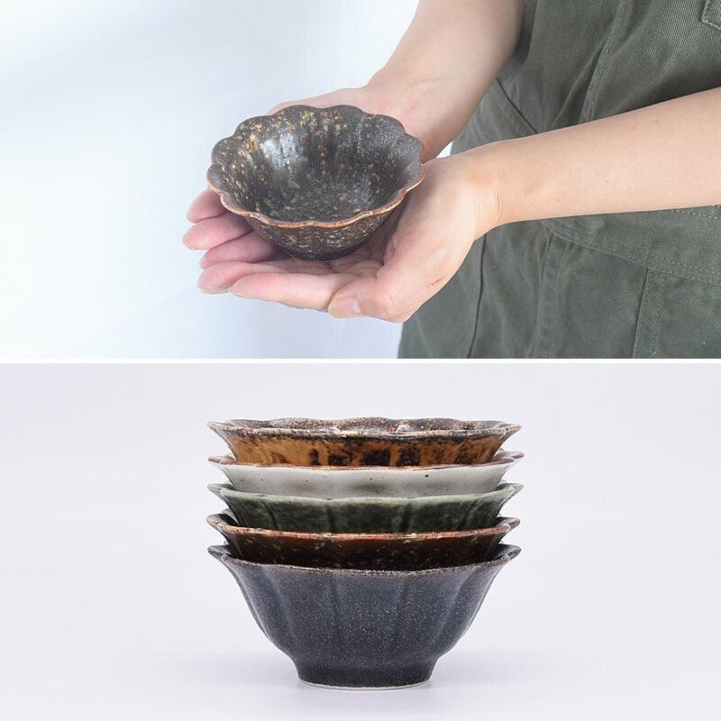 日本製 美濃燒 菊形小鉢|小菜盤 水果盤 冰淇淋 甜點 - 富士通販