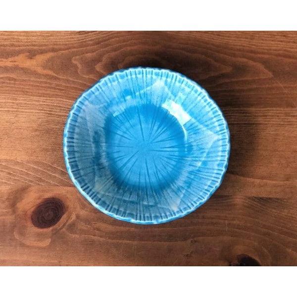 日本製 美濃燒 彫十草 海洋 餐盤|點心盤 蛋糕盤 水果盤 - 富士通販