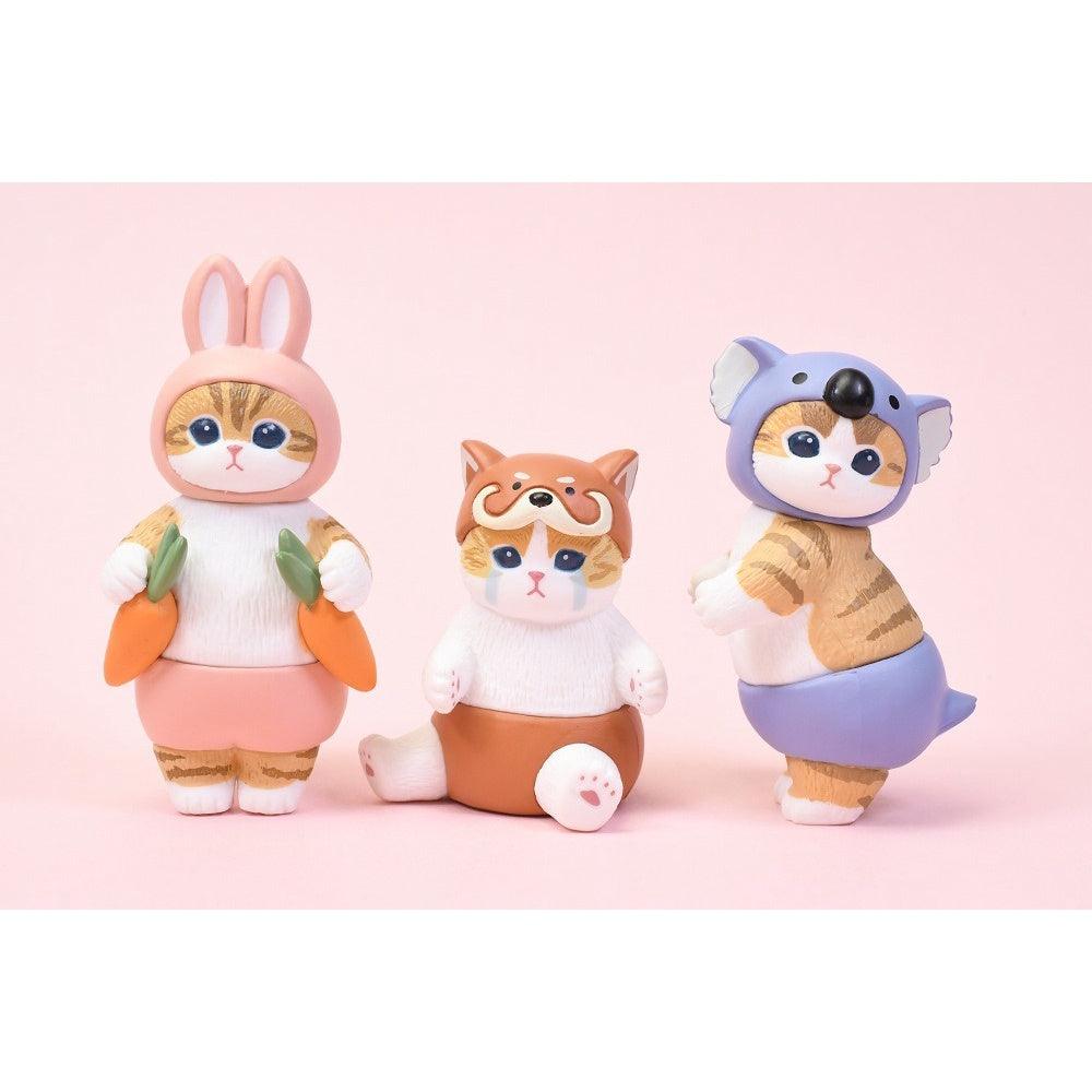 日本 貓福珊迪動物褲褲裝扮公仔 扭蛋|無尾熊 狐狸 粉紅兔 熊 小熊貓 - 富士通販