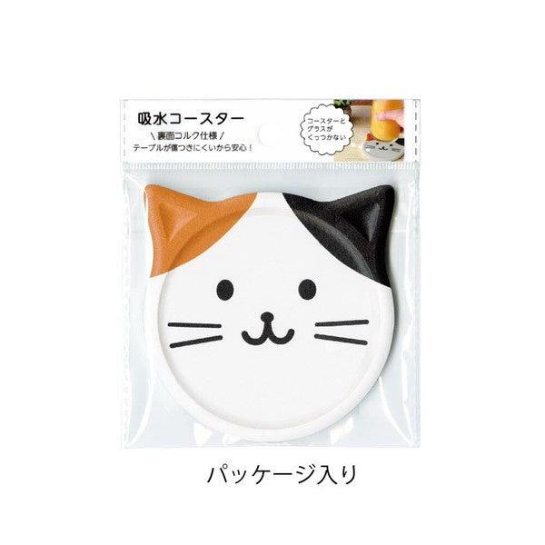 日本 貓咪陶瓷吸水杯墊|陶瓷杯墊 隔熱墊 吸水杯墊 - 富士通販