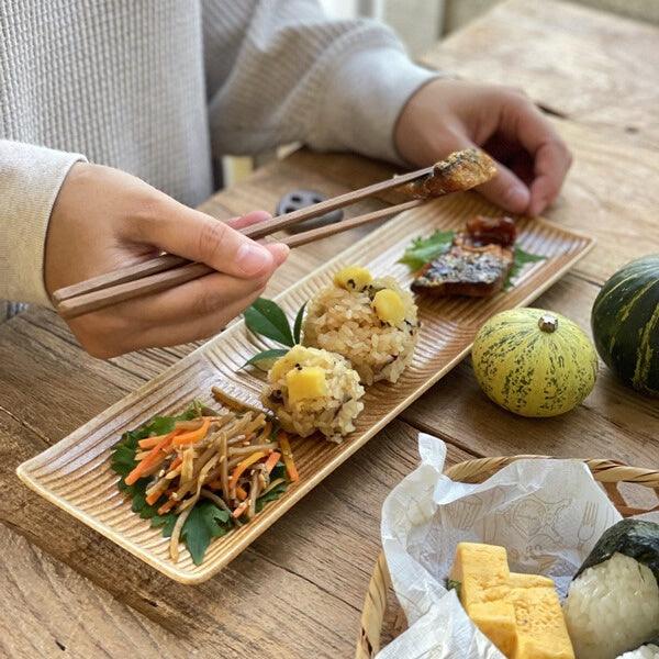 日本製 美濃燒 陶瓷長盤|秋刀魚 燒物 壽司刺身 串燒 - 富士通販