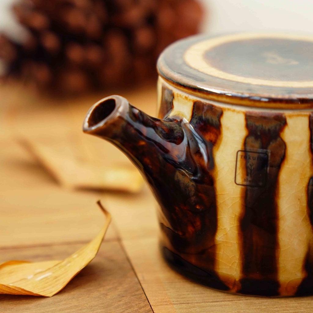 日本製 六魯 焦糖琥珀色 日式茶壺 - 富士通販