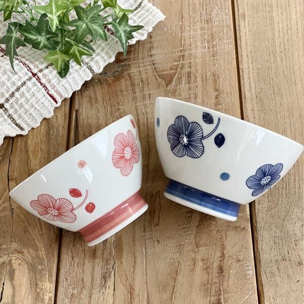 日本製 有田燒 手繪風 夫妻碗|餐碗 茶碗 飯碗 - 富士通販