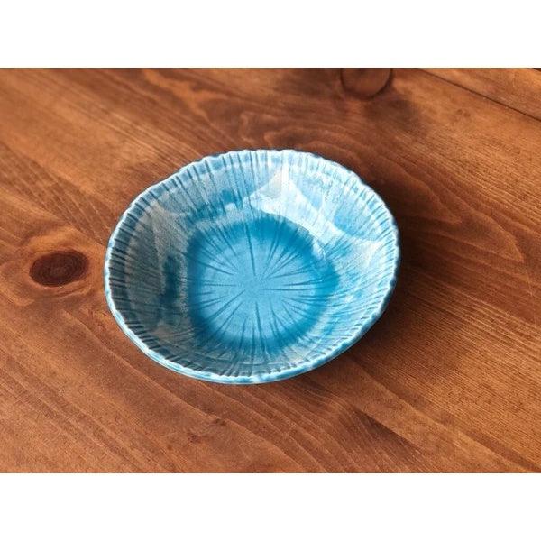 日本製 美濃燒 彫十草 海洋 餐盤|點心盤 蛋糕盤 水果盤 - 富士通販