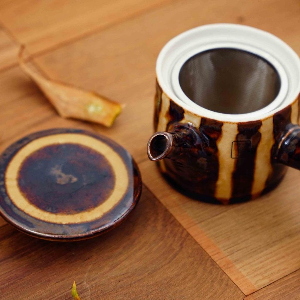 日本製 六魯 焦糖琥珀色 日式茶壺 - 富士通販