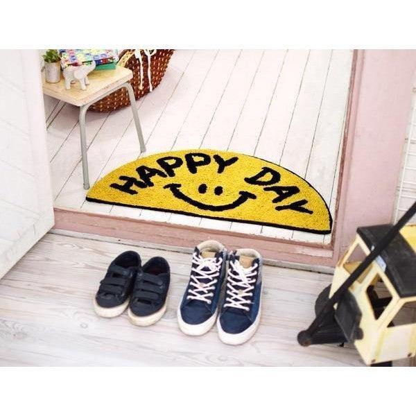 日本 TOMO 半圓笑臉地墊|廚房地墊 浴廁地墊 玄關地墊 - 富士通販