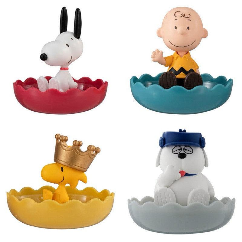 日本 BANDAI 史努比 扭蛋 飾品收納盒 全四種|史努比 歐拉夫 糊塗塌客 查理布朗 - 富士通販