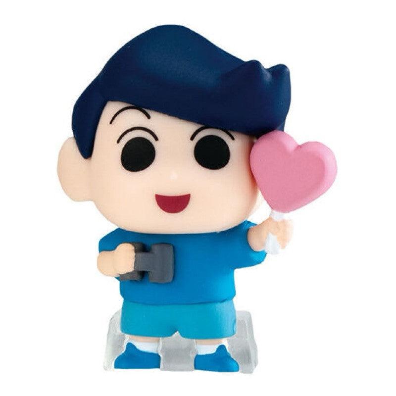 日本 BANDAI 萬代 蠟筆小新 扭蛋 應援公仔 全五種|蠟筆小新 阿呆 風間 妮妮 - 富士通販