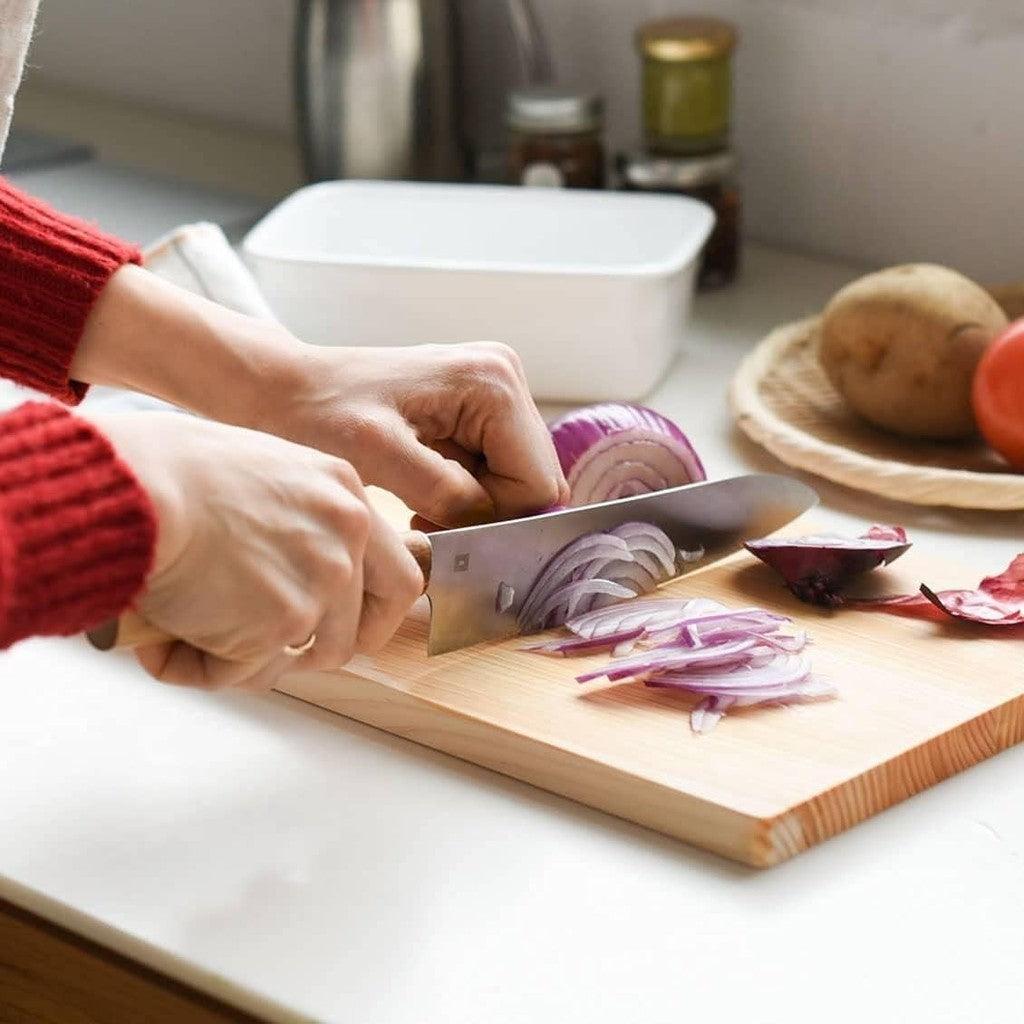 日本製 京都活具 美濃燒檜木 輕薄型砧板|兩種尺寸 - 富士通販