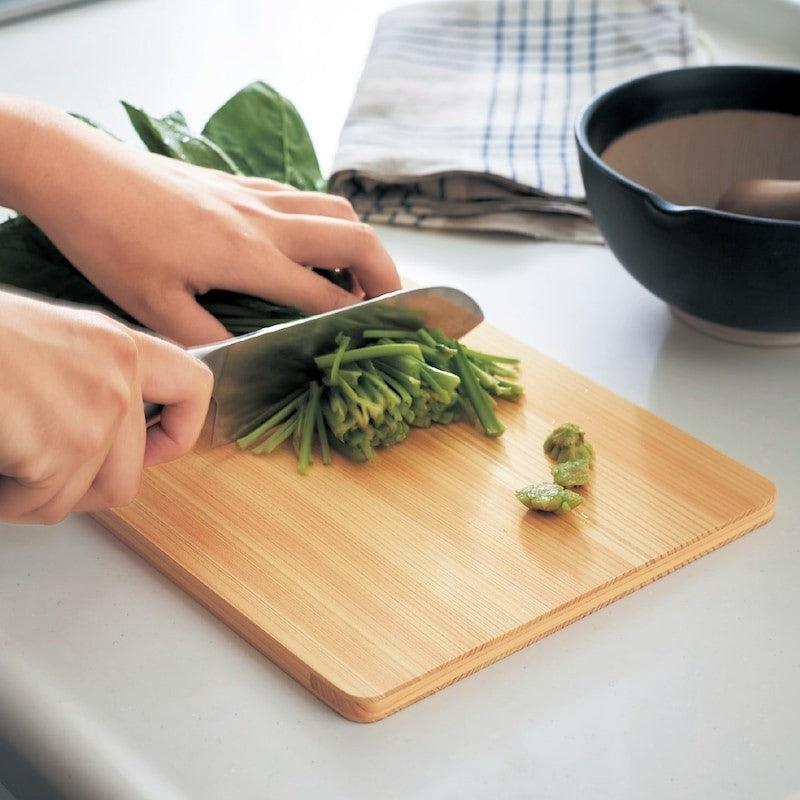 日本製 京都活具 美濃燒檜木 輕薄型砧板|兩種尺寸 - 富士通販
