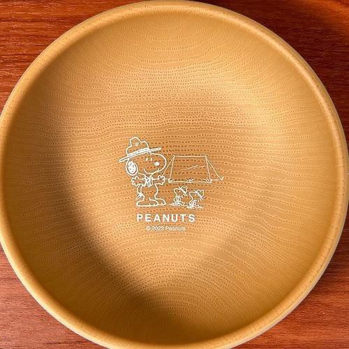 日本製 Snoopy 木紋 露營 餐盤 湯碗|兒童餐盤 - 富士通販