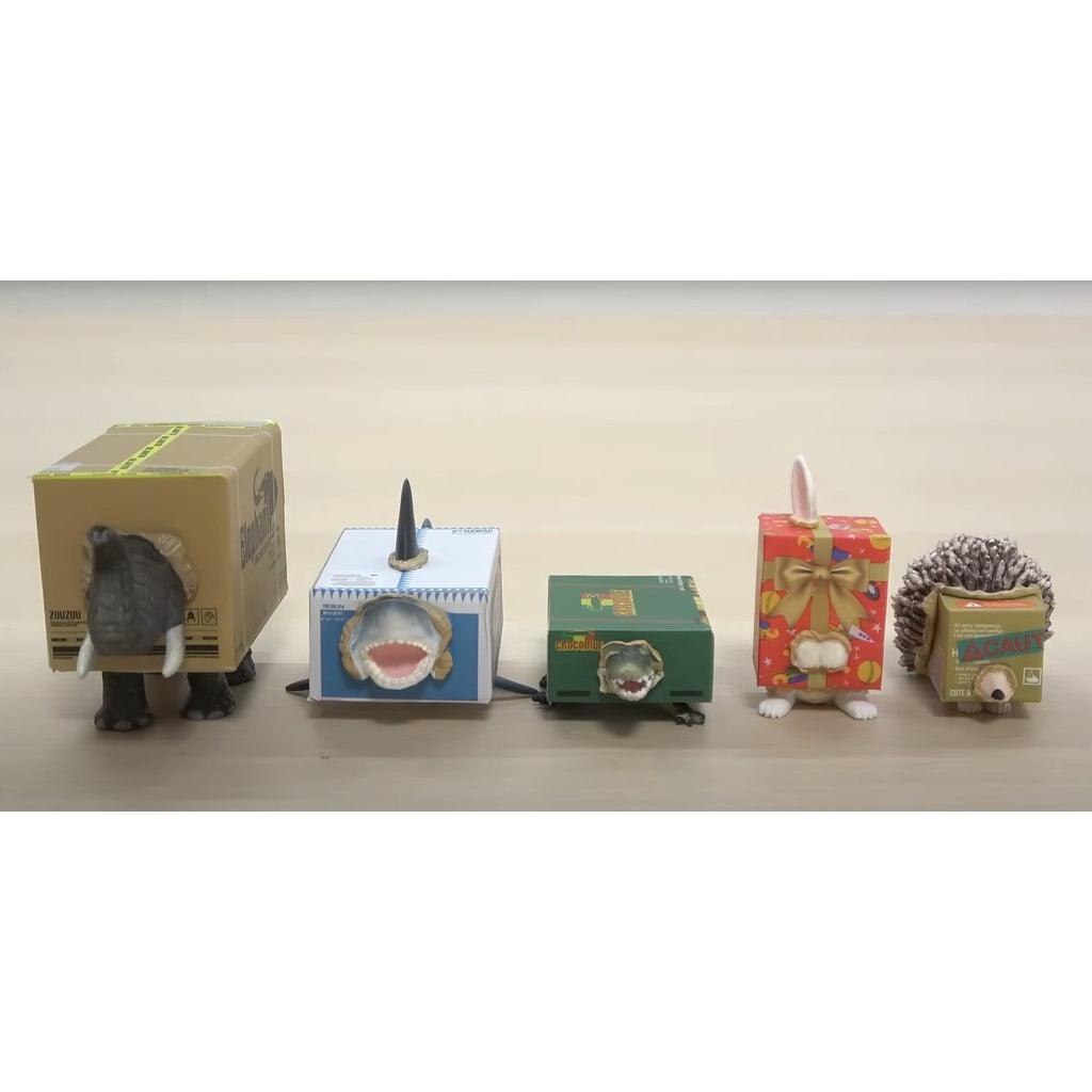 日本 T-arts 熊貓之穴 快遞包裹動物園 扭蛋|大象 鱷魚 鯊魚 刺蝟 兔子 - 富士通販