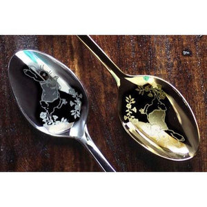 日本製 彼得兔下午茶餐具組 叉子 湯匙10組入 金色｜鍍金餐具 蛋糕叉 咖啡匙 - 富士通販