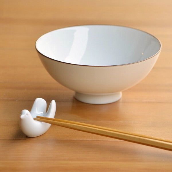 日本製 白山陶器 波佐見燒 陶瓷鳥型筷架 | POPPO 筷架 餐具架 伴娘禮物 戒指架 名片擺件