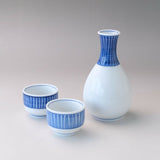 日本製 美濃燒 十草清酒杯壺 禮盒 | 日式酒器 德利 清酒套組 清酒杯具 新居賀禮