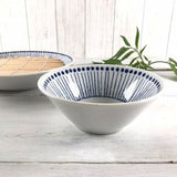 日本製 美濃燒 經典蒼十草碗盤 | 藍白線條 點心盤 飯碗 麵碗 湯碗 陶瓷碗盤